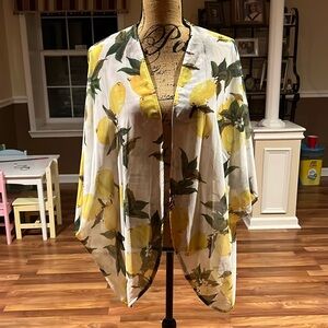 OSFA lemon print kimono